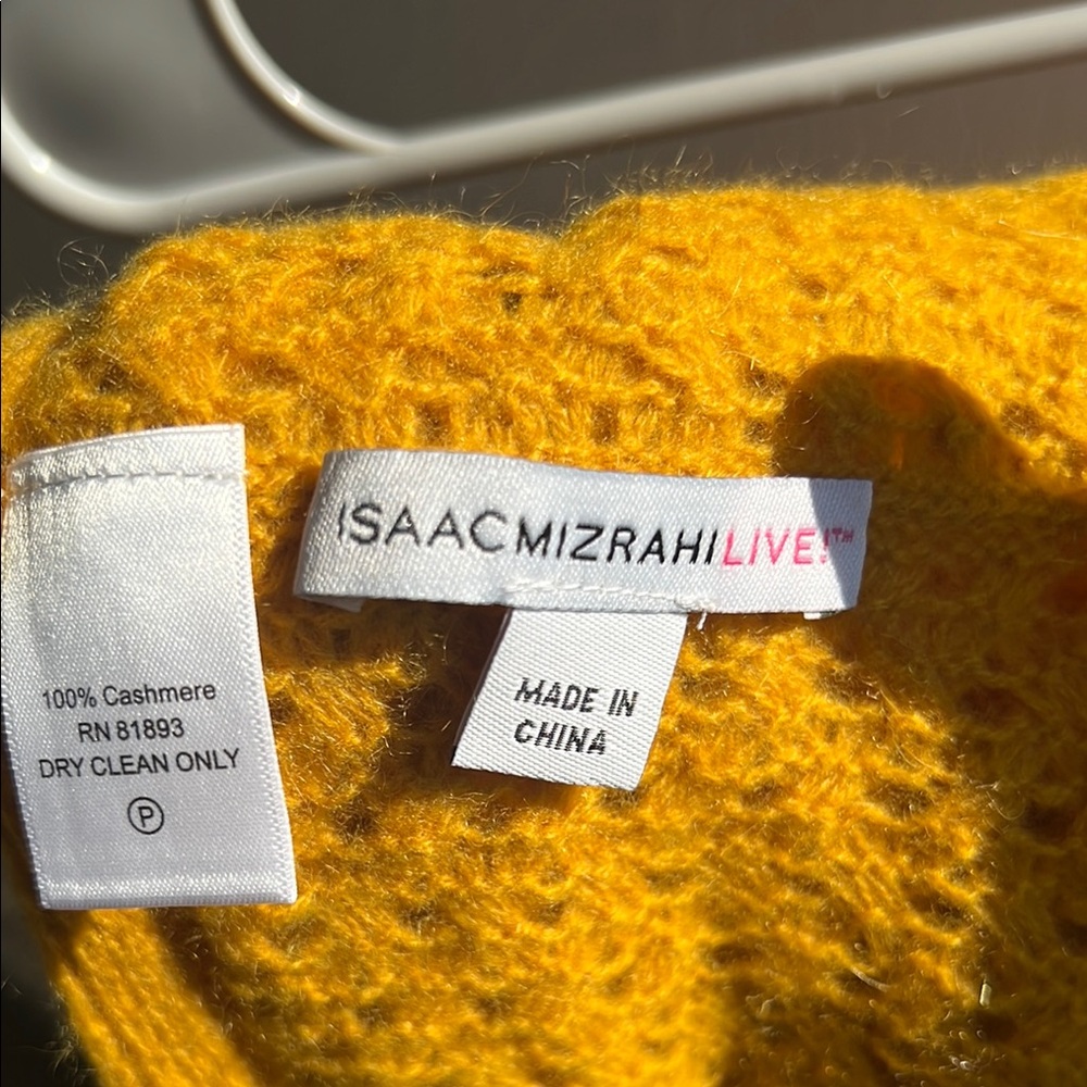 Isaac Mizrahi Yellow Scarf Wrap Accessories